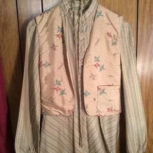 Vintage Dress With Vest